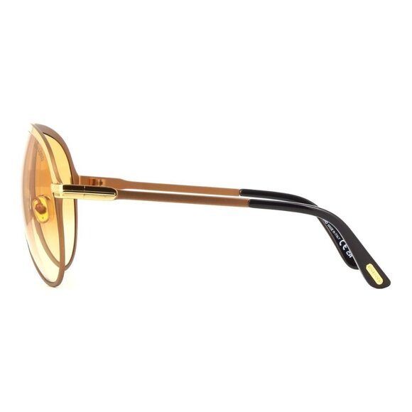 New TOM FORD Xavier Gold Aviator FT1060/S 30F Sunglasses Women - Picture 3 of 4